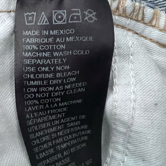 BDG Urban Outfitters Womens Sz 28 Distressed Raw Hem Jeans Button Front Wide Leg - Picture 9 of 9